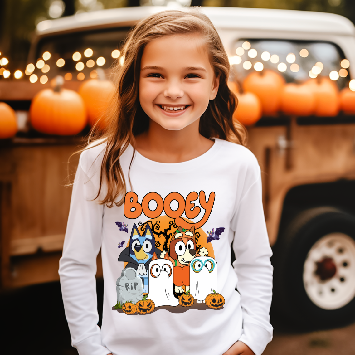 AvaryMaeInspirations - Booey Halloween Tee Shirt, Bluey Unisex Youth Ghost Tee