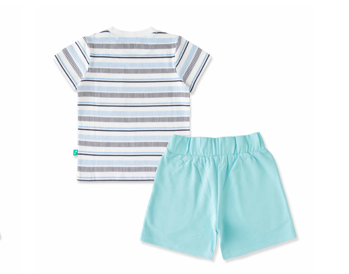 Juscubs - Striped Tee and Shorts Set