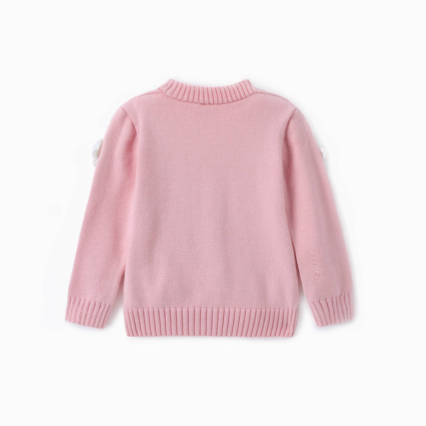 PatPat - Baby Girl Big Flower Decorated Knit Sweater