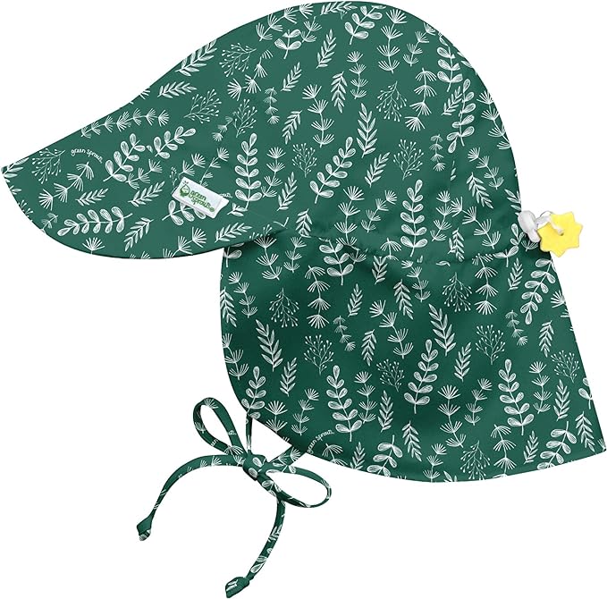 Green Sprouts - Flap Sun Protection Hat - Fresh Prints - Sun hat