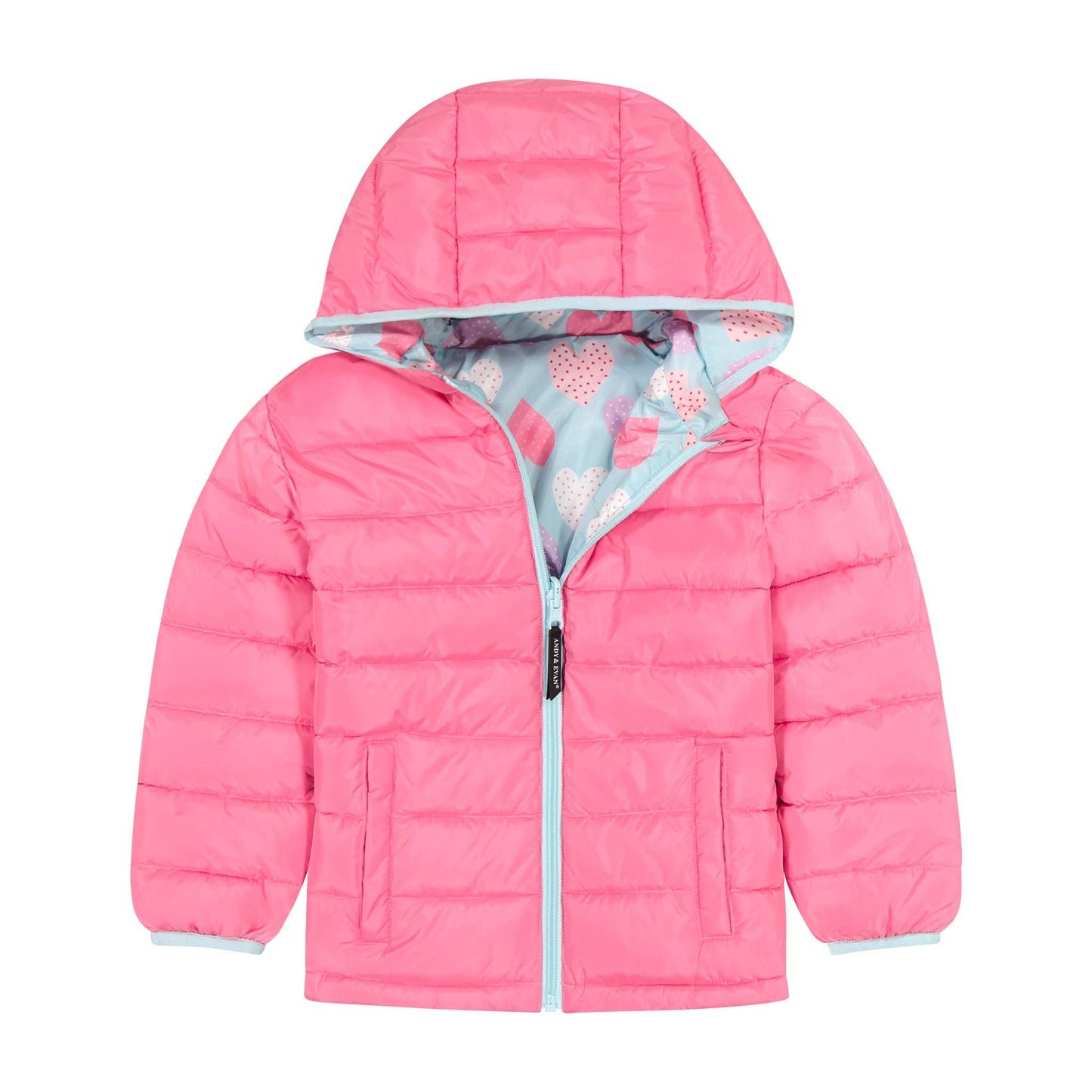 Pink/Heart Reversible Puffer