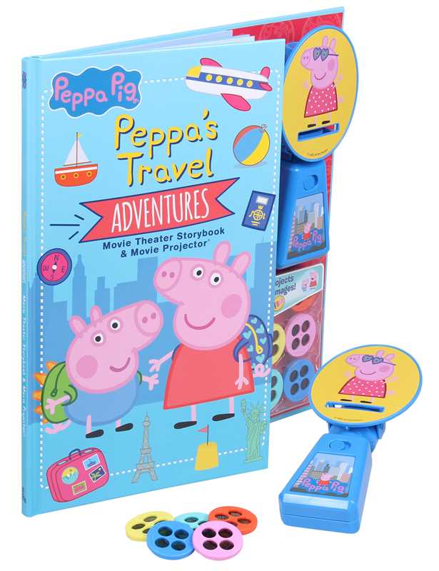 Simon & Schuster - Peppa Pig: Peppa's Travel Adventures Movie Theater Storybook & Movie Projector by Meredith Rusu