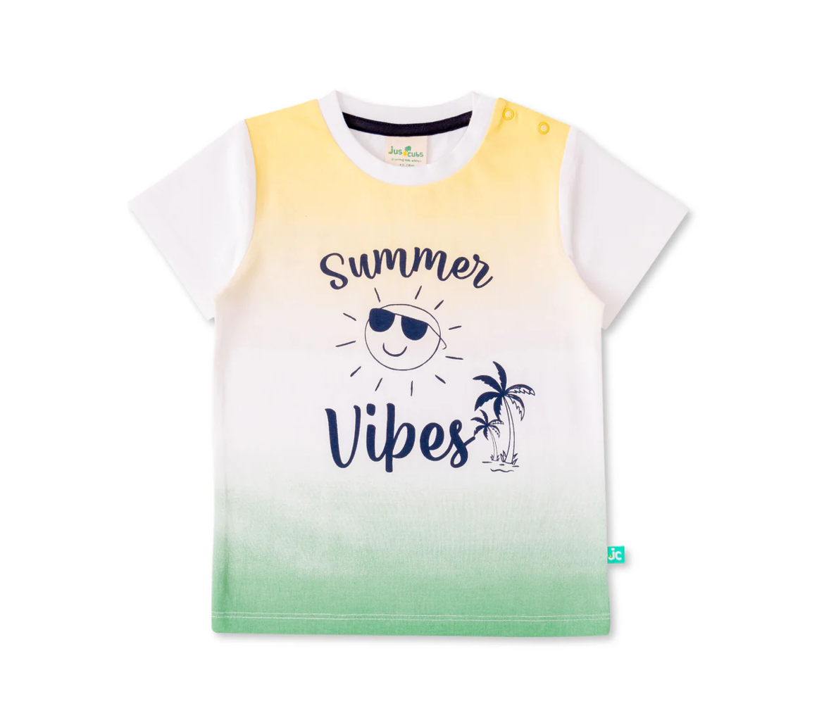 Juscubs - Set of 2 Graphic Tees - Summer Vibes & Shark Ocean Terror