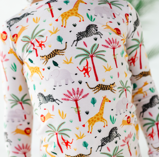 Bird & Bean® - Kids Bamboo Pajamas - Safari