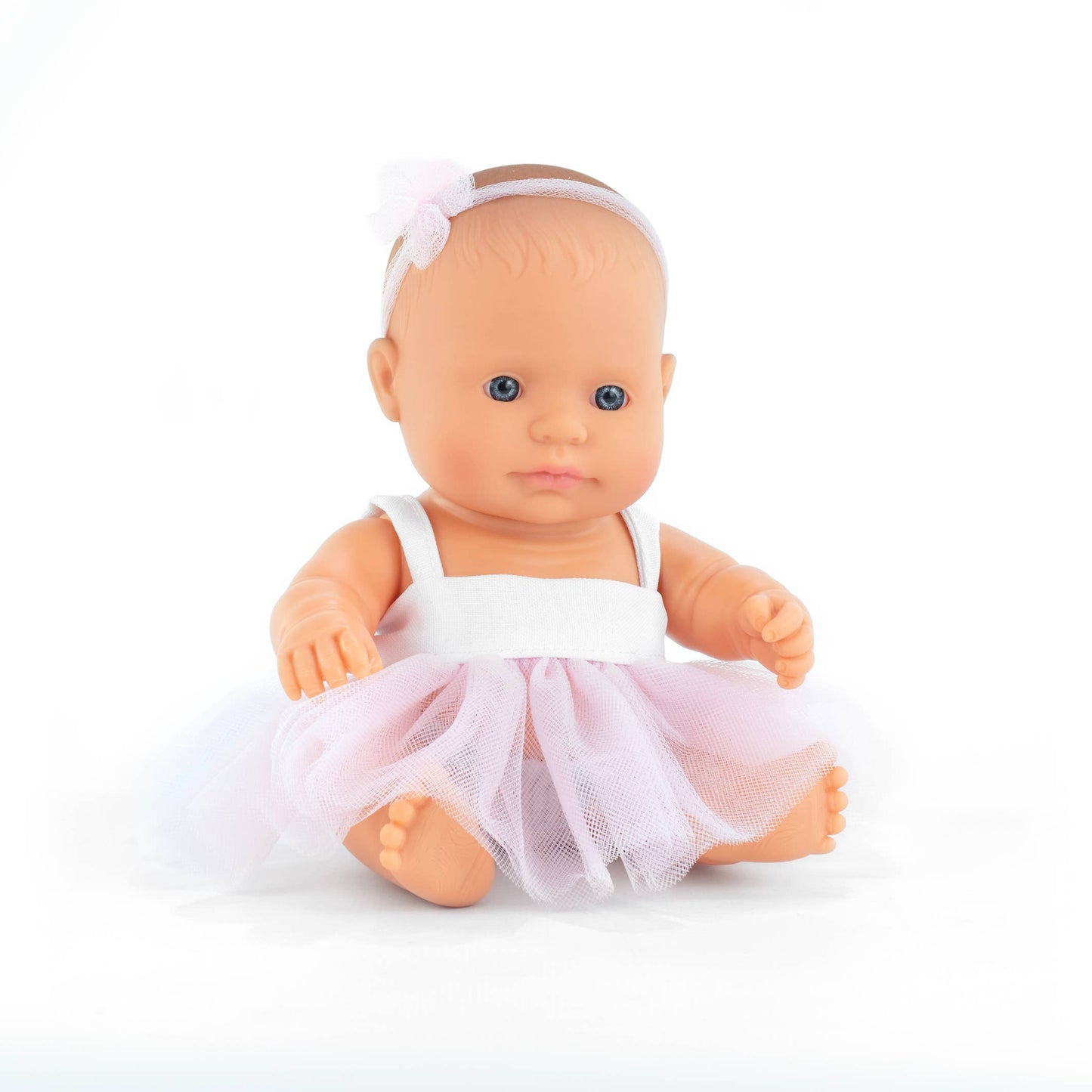 Miniland Educational - Caucasian Baby Girl Doll - 8 1/4''