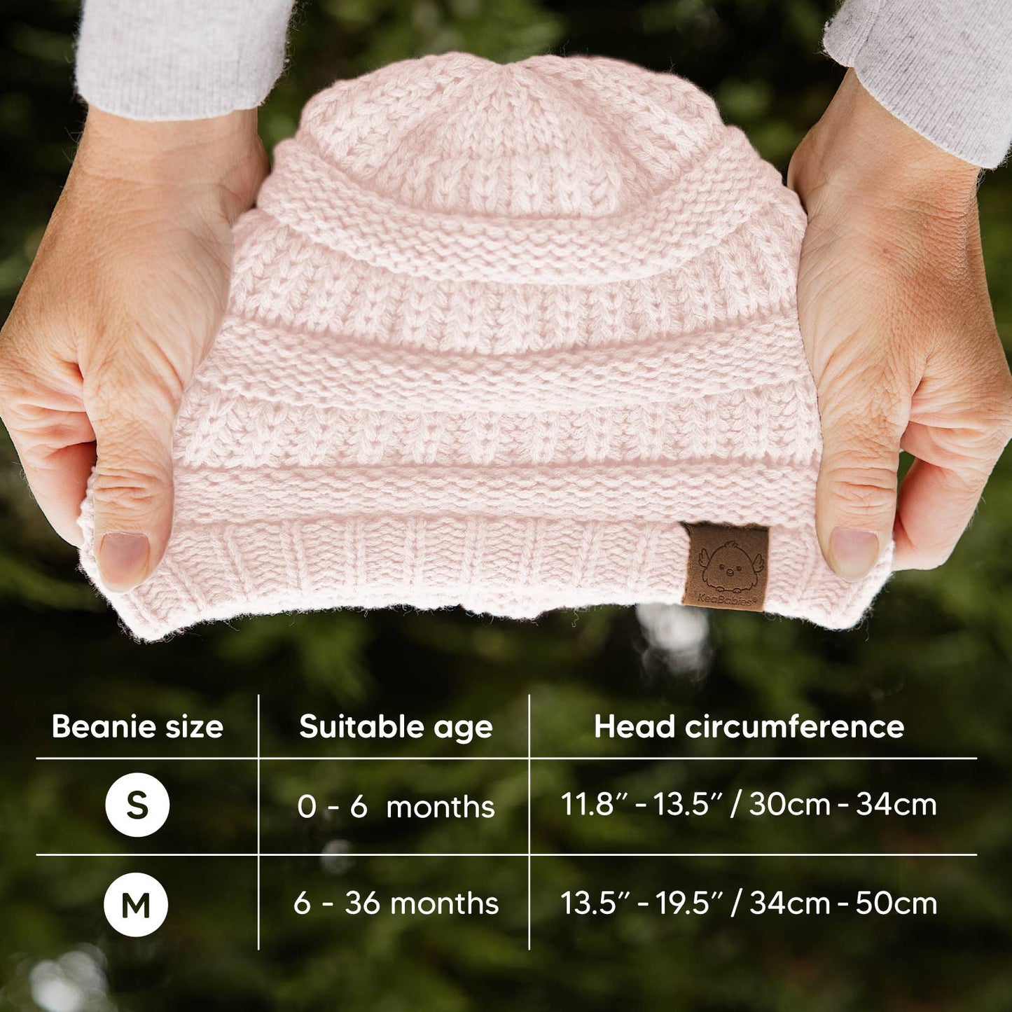 KeaBabies - KeaBabies 3-Pack Warmzy Baby Beanies (Sweet Pea, S)