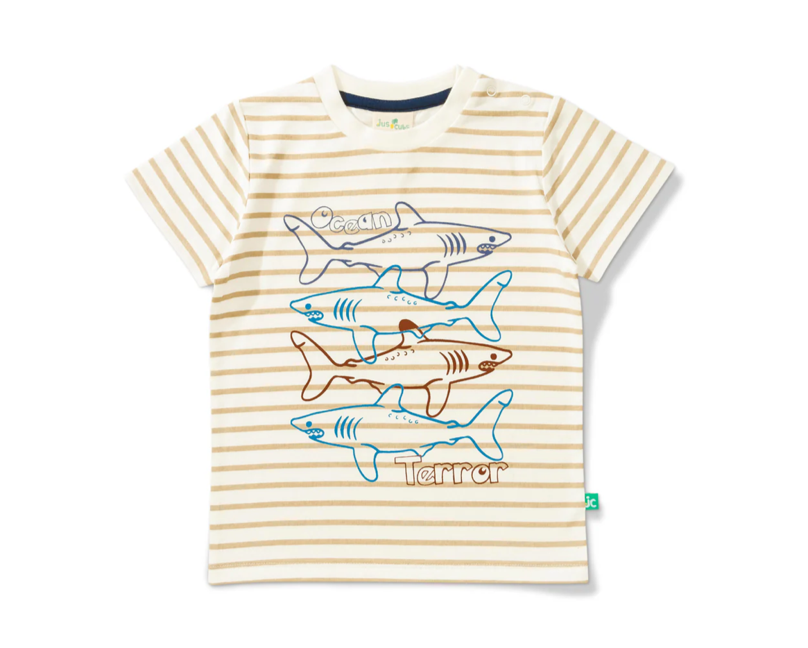 Juscubs - Set of 2 Graphic Tees - Summer Vibes & Shark Ocean Terror