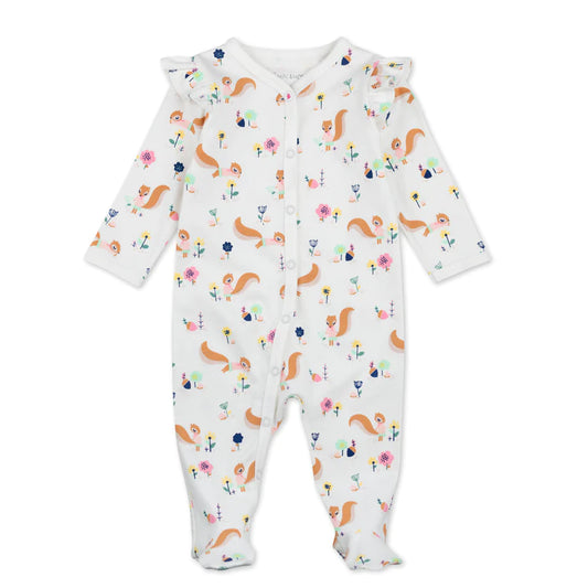 Organic Cotton Sleep and Play in Squirrel Print