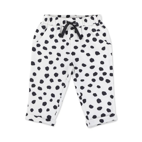 Organic Cotton 2-Piece Pant Set in Puppy Dot Print