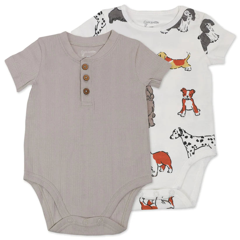 Organic Cotton 2-Pack Bodysuit in Furry Friends Print