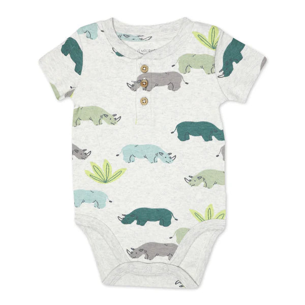 Organic Cotton 2-Pack Bodysuit in Rhino Buddies Print