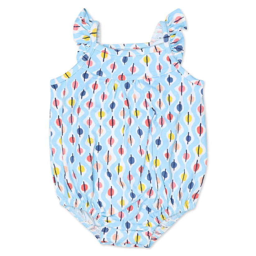 Organic Cotton 2-Pack Bubble Rompers in Elephant Blooms Print