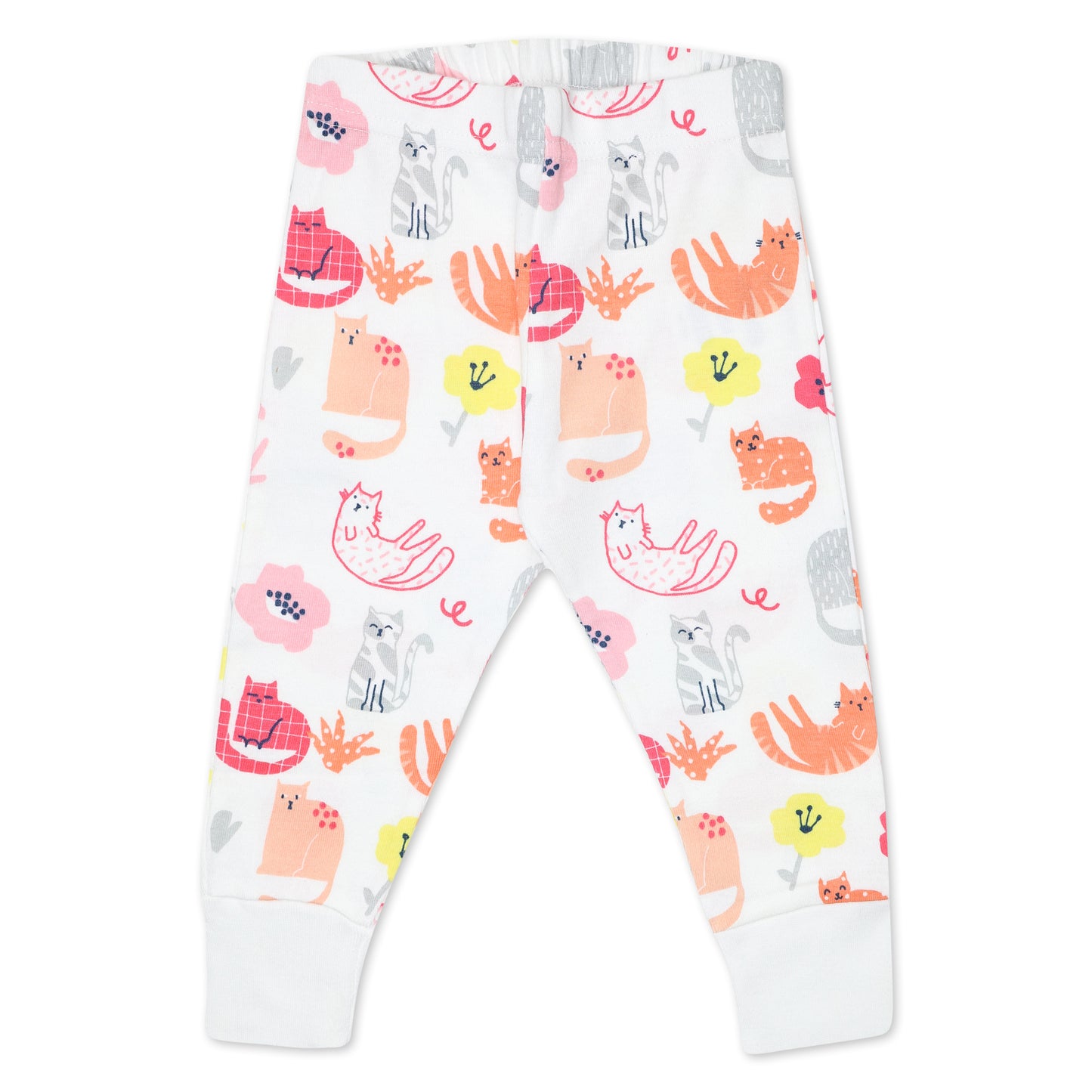 4-Piece Organic Cotton Pajama Set in Caturday Print