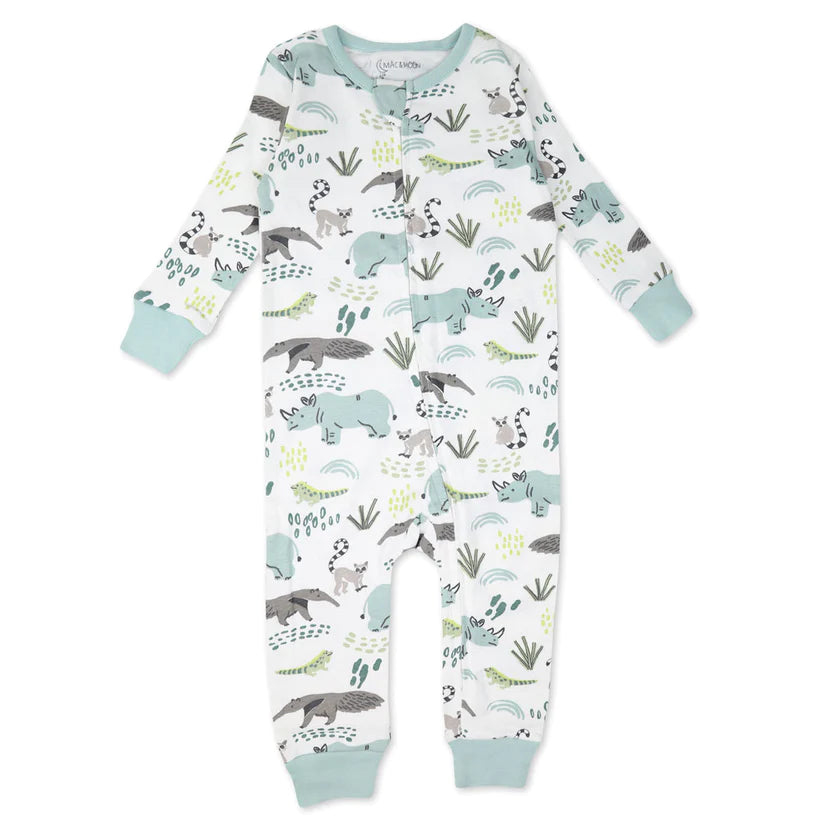 Organic Cotton 2-Pack Pajamas in Rhino Buddies Print; DS22M1782