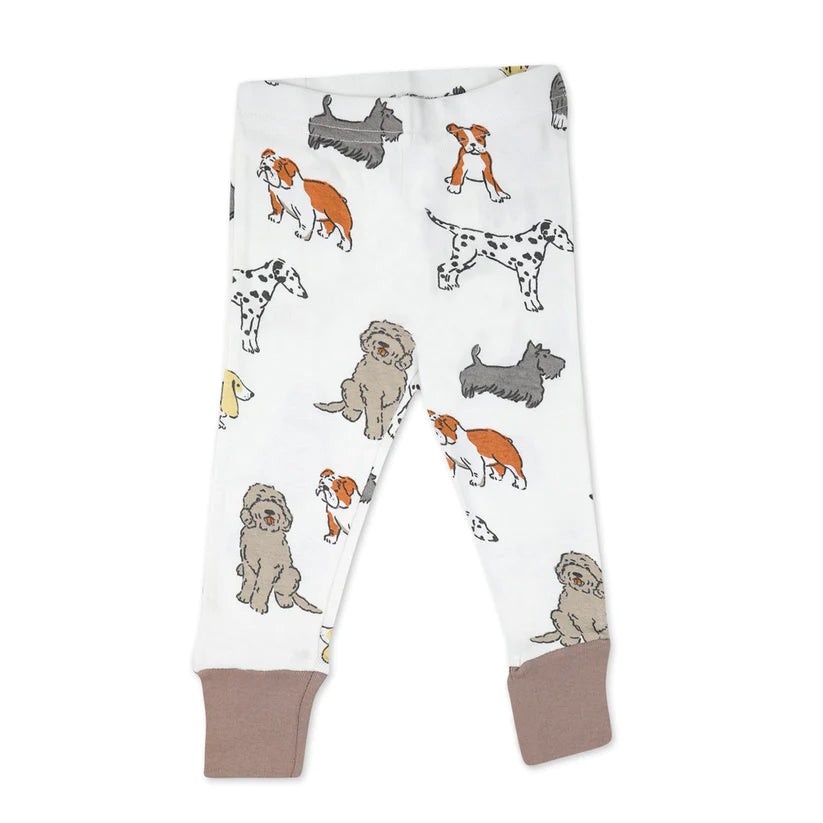 Organic Cotton 4-Piece Pajama Set in Furry Friends Print; DS22M1783; DS22M1787