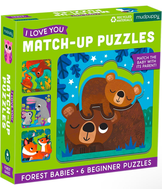 Forest Babies I Love You Match-Up Puzzles