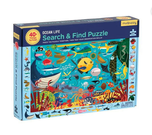 Ocean Life Search & Find Puzzle