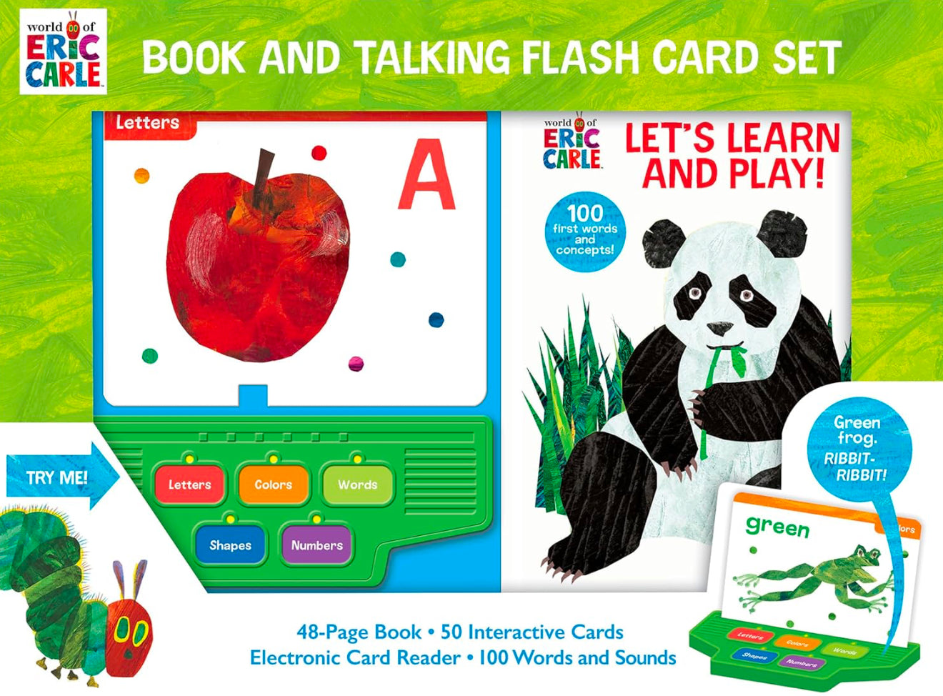 World of Eric Carle: Let's Learn and Play! Book and Talking Flash Card Sound Book Set