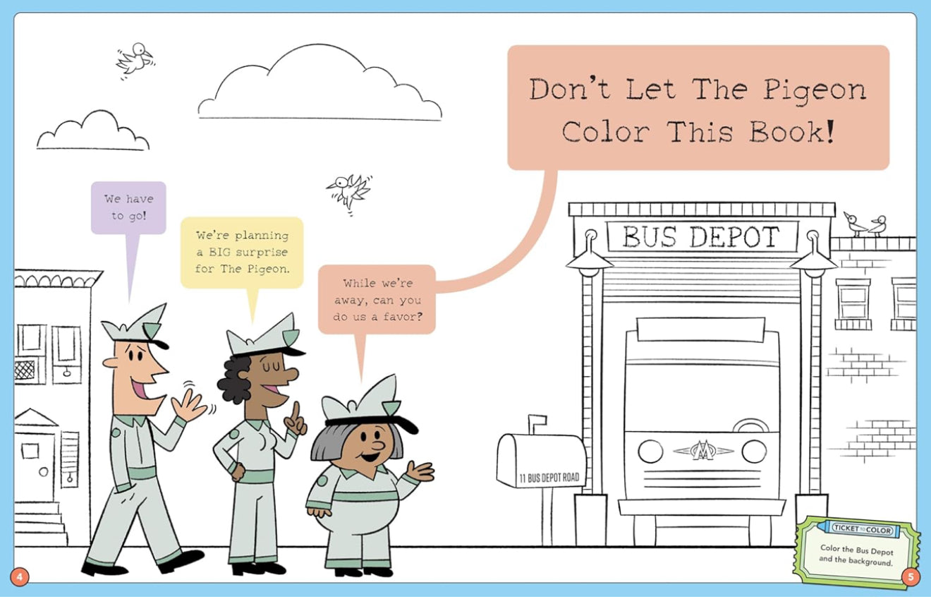 Don't Let the Pigeon Color This Book! A Superfun Coloring Book!