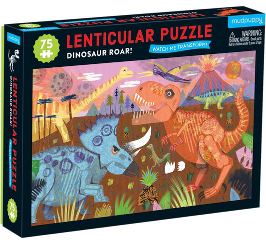 Dinosaur Roar 75 Piece Lenticular Puzzle