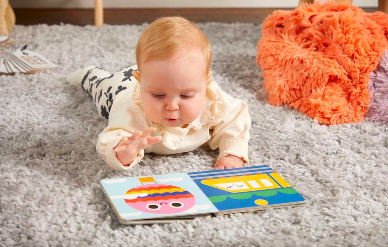 My Tummy Book Vehicles: High-Contrast Fold-Out Book for Tummy Time