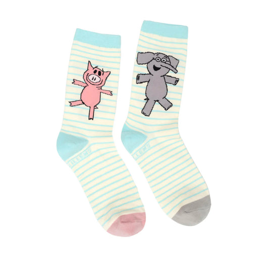 Out of Print - Elephant & Piggie Socks - Shoe Sizes: 5.5-9