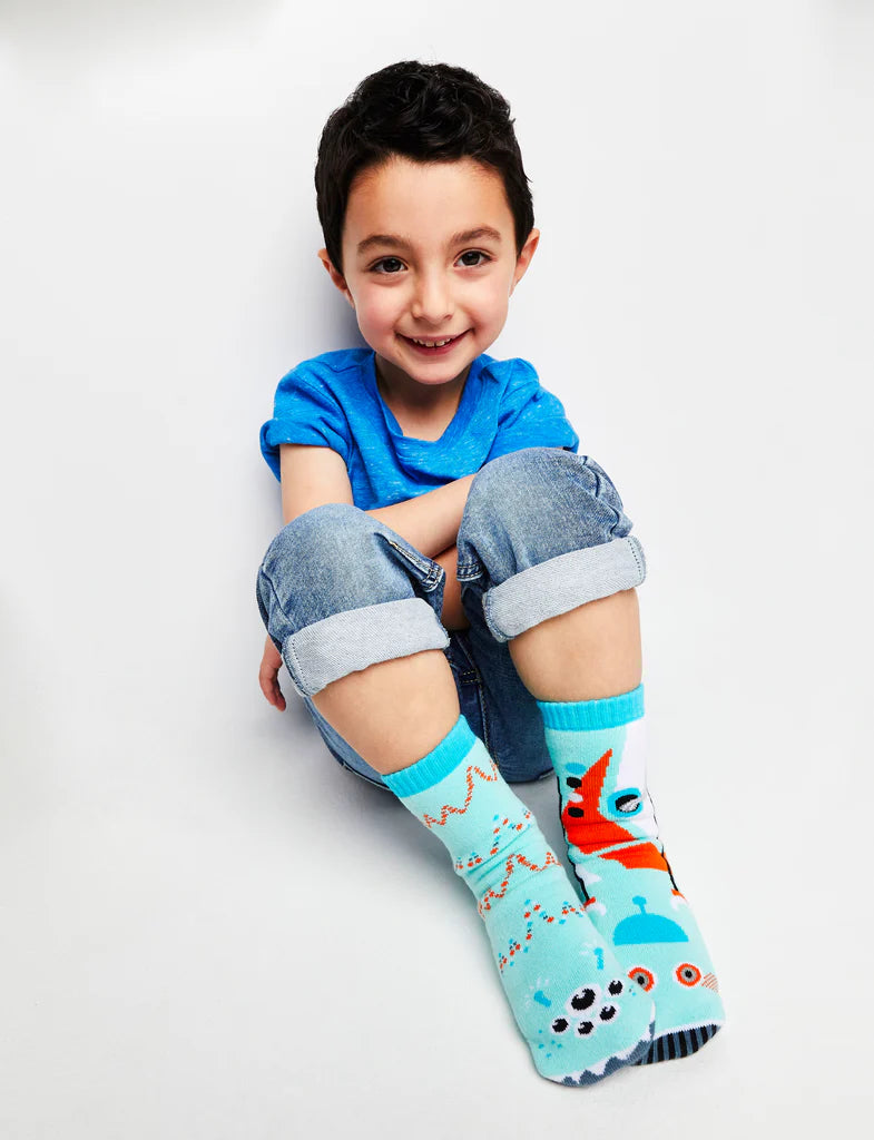 The Pals Socks - Robot & Alien - Mis-Match Kids Socks