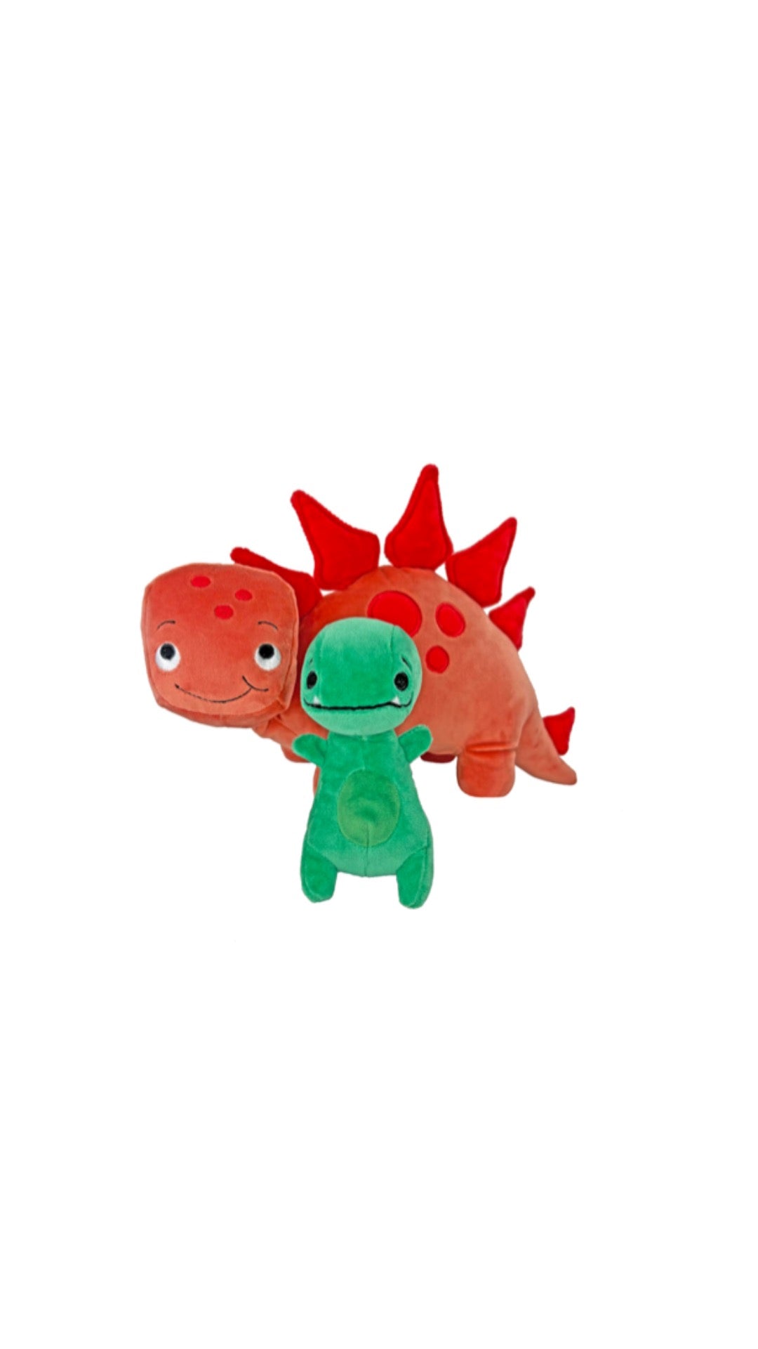 Tiny T. Rex and Pointy Plush Pair - 12.5” Stuffed Animal