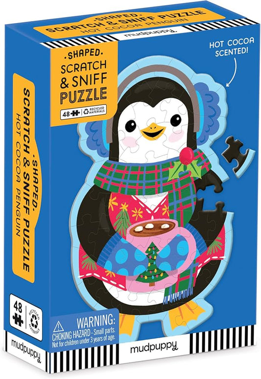 Hot Cocoa Penguin - Scratch and Sniff Shaped