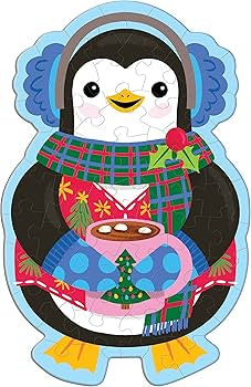 Hot Cocoa Penguin - Scratch and Sniff Shaped