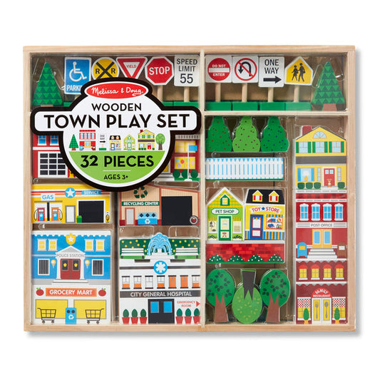 Wooden Town Play Set