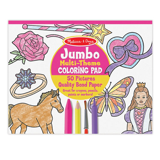 Multi There Jumbo Coloring Pad - Pink