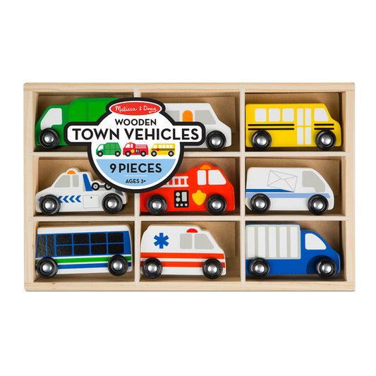 Wooden Town Vehicles Set