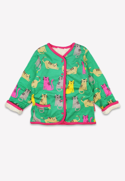 Toby Tiger - Organic Kitten Print Reversible Jacket