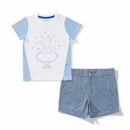 Juscubs - Graphic Striped Tee and Shorts Set - Little Dreamer