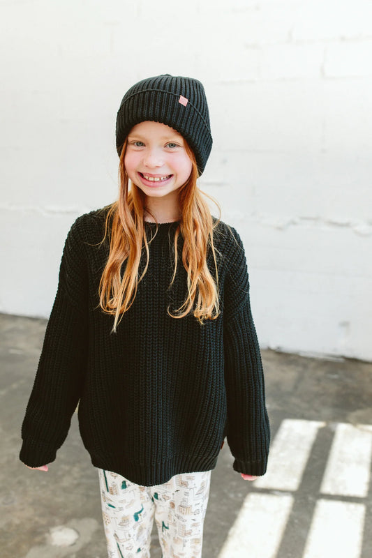 Goumi - Cotton Kids Knit Beanie - Shadow