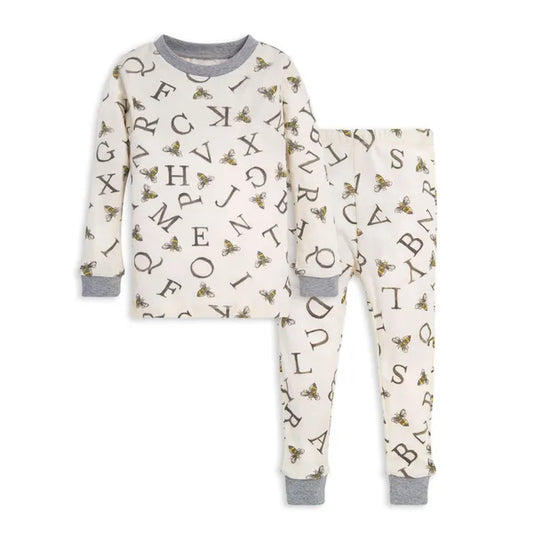 Burt's Bees Baby A-Bee-C Organic Cotton Snug-Fit Pajamas- Toddler