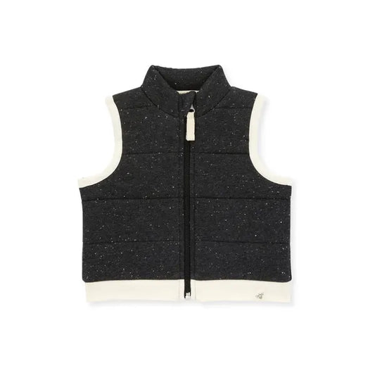 Burt's Bees Baby Quilted Speckled Heather Vest