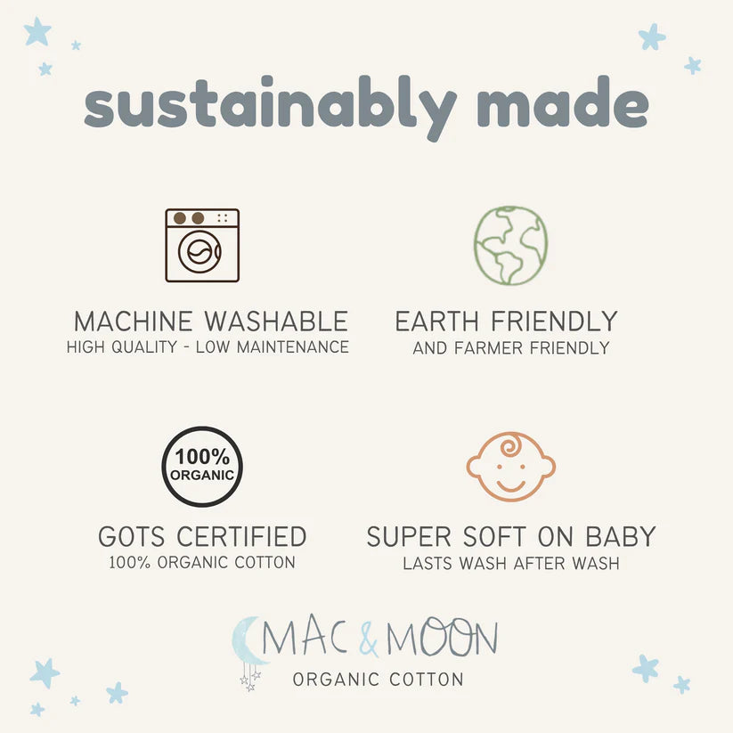Mac & Moon Organic Cotton Striped Sleep & Play in Lion Print