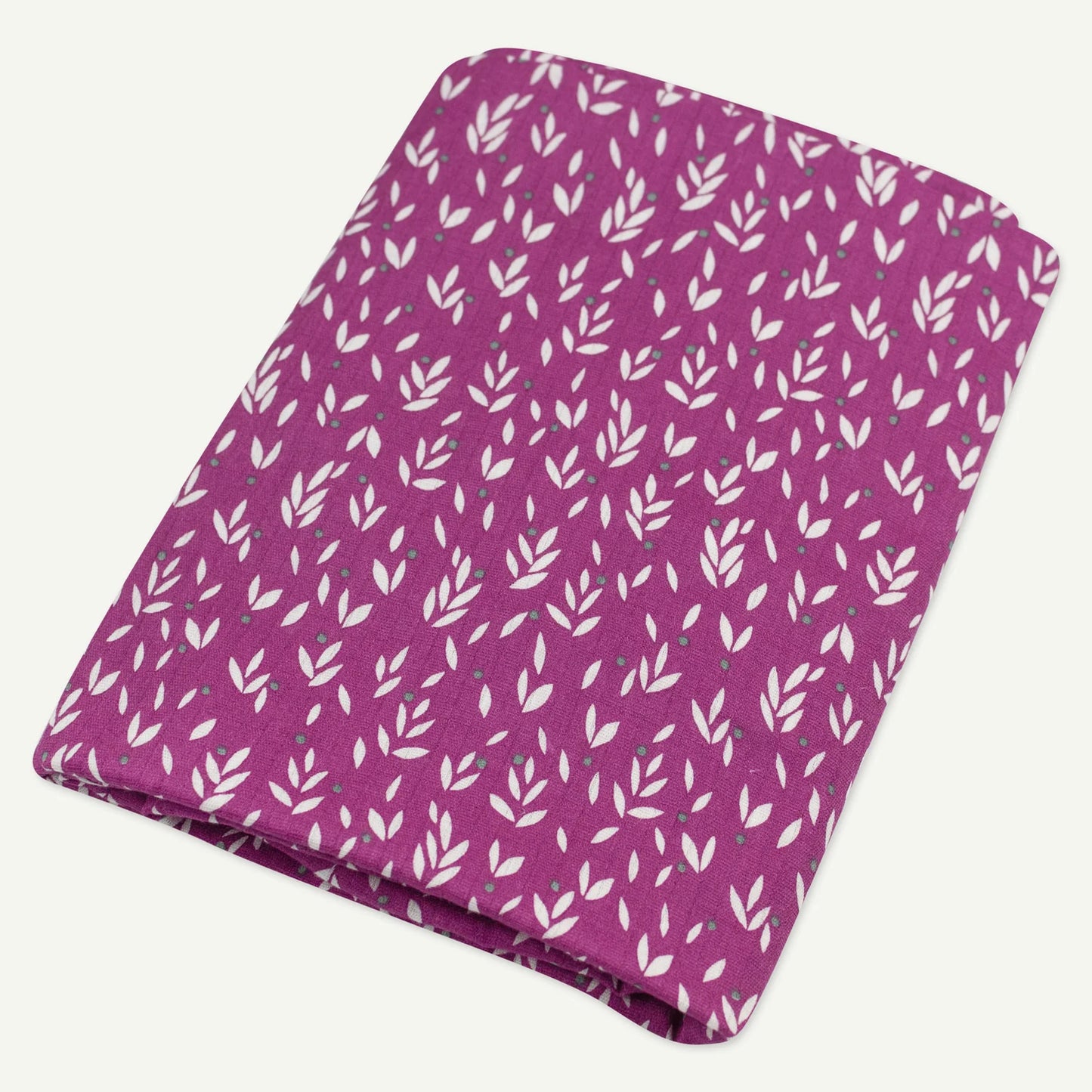 Purple Leaf Print Swaddle