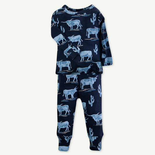 Longhorn Blue Pajamas- Baby
