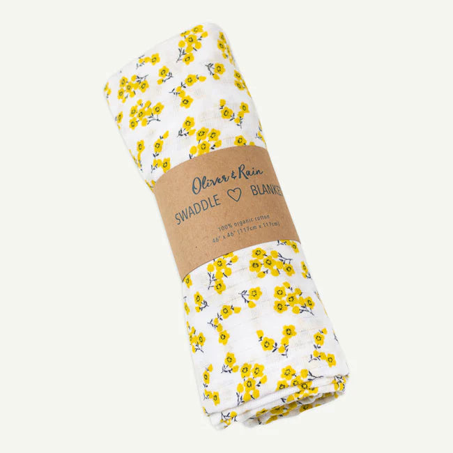 Yellow Floral Swaddle