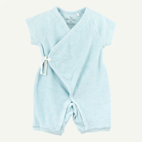 Light Blue Terry Kimono Romper