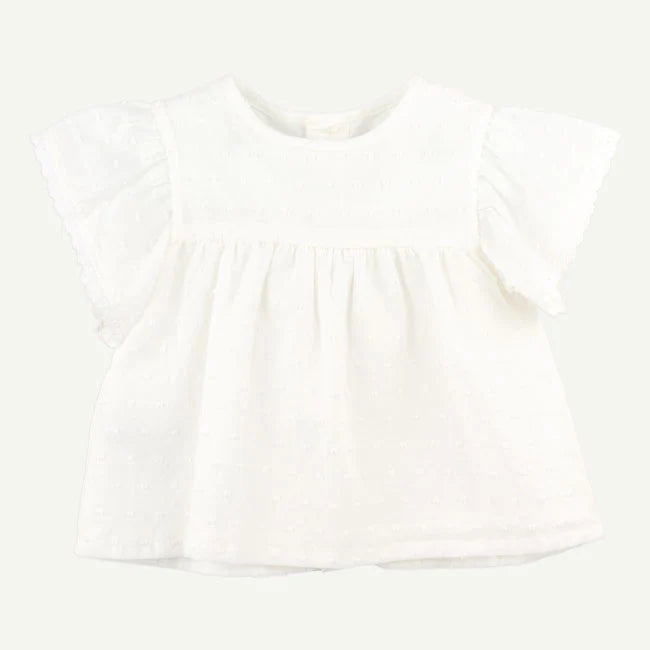 Toddler Girl Woven White Top