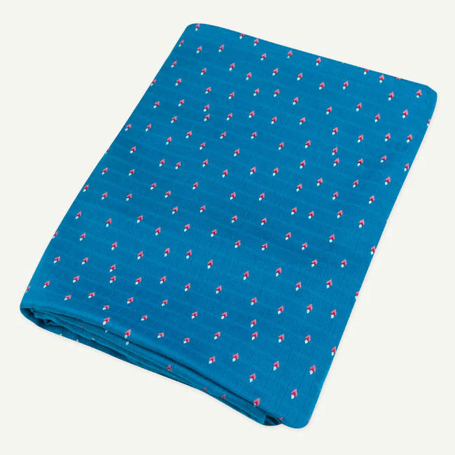 Blue Diamond Print Swaddle