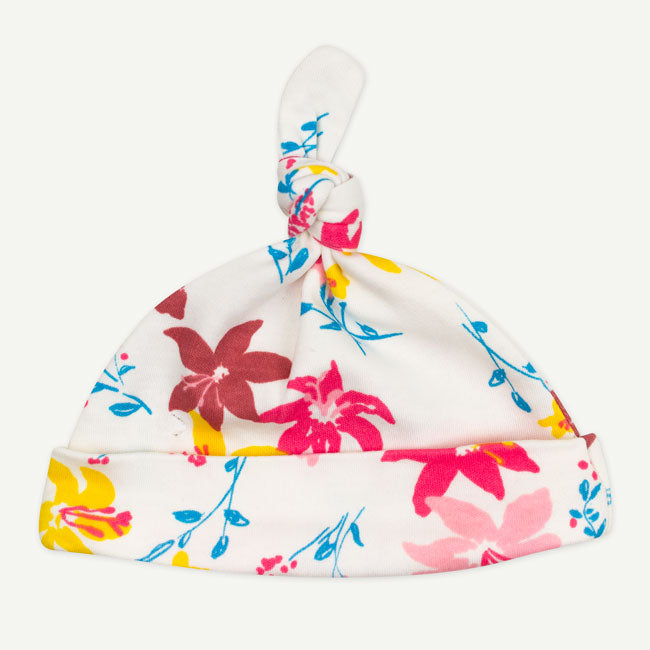 Bird & Lily Print Cap & Gown Set