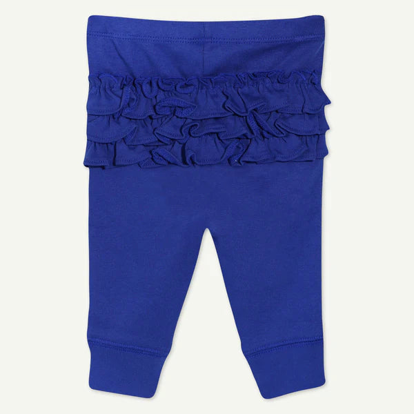 Navy Blue Ruffle Legging