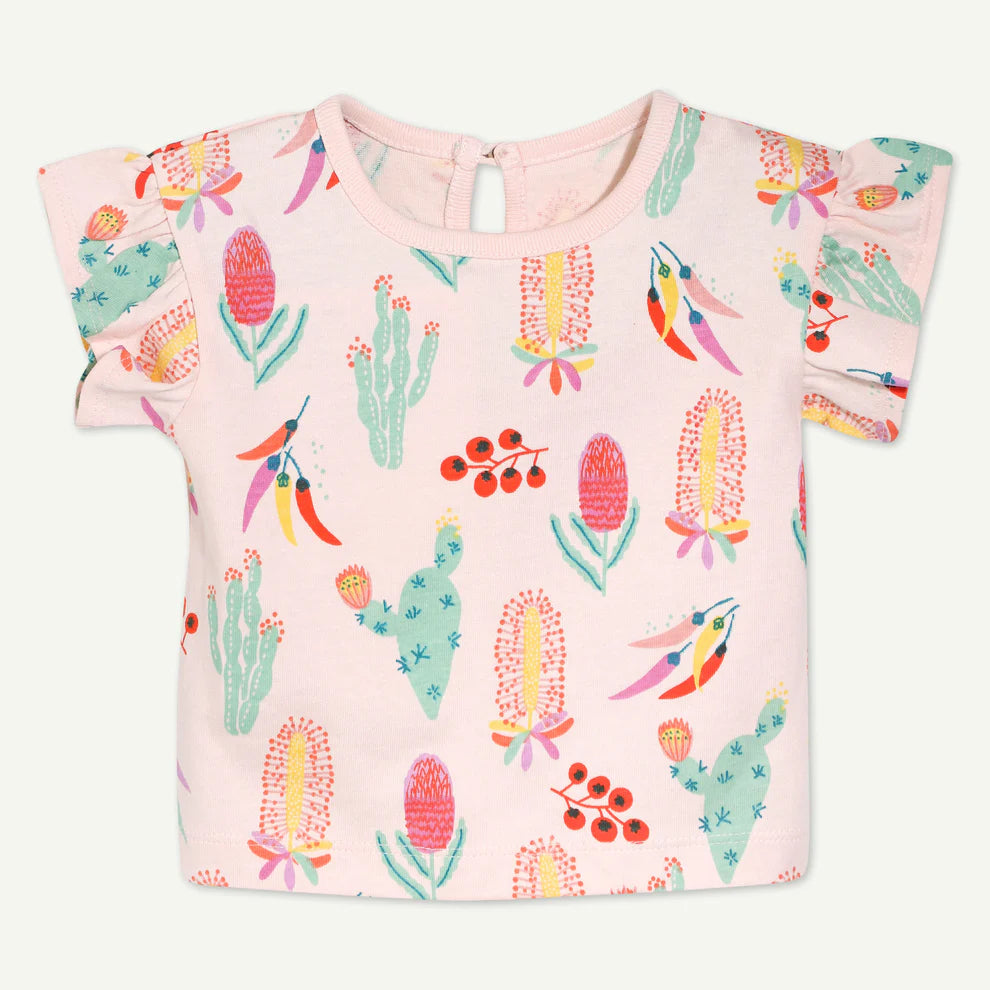 Cactus & Peppers Girl Floral printed Tee Jersey