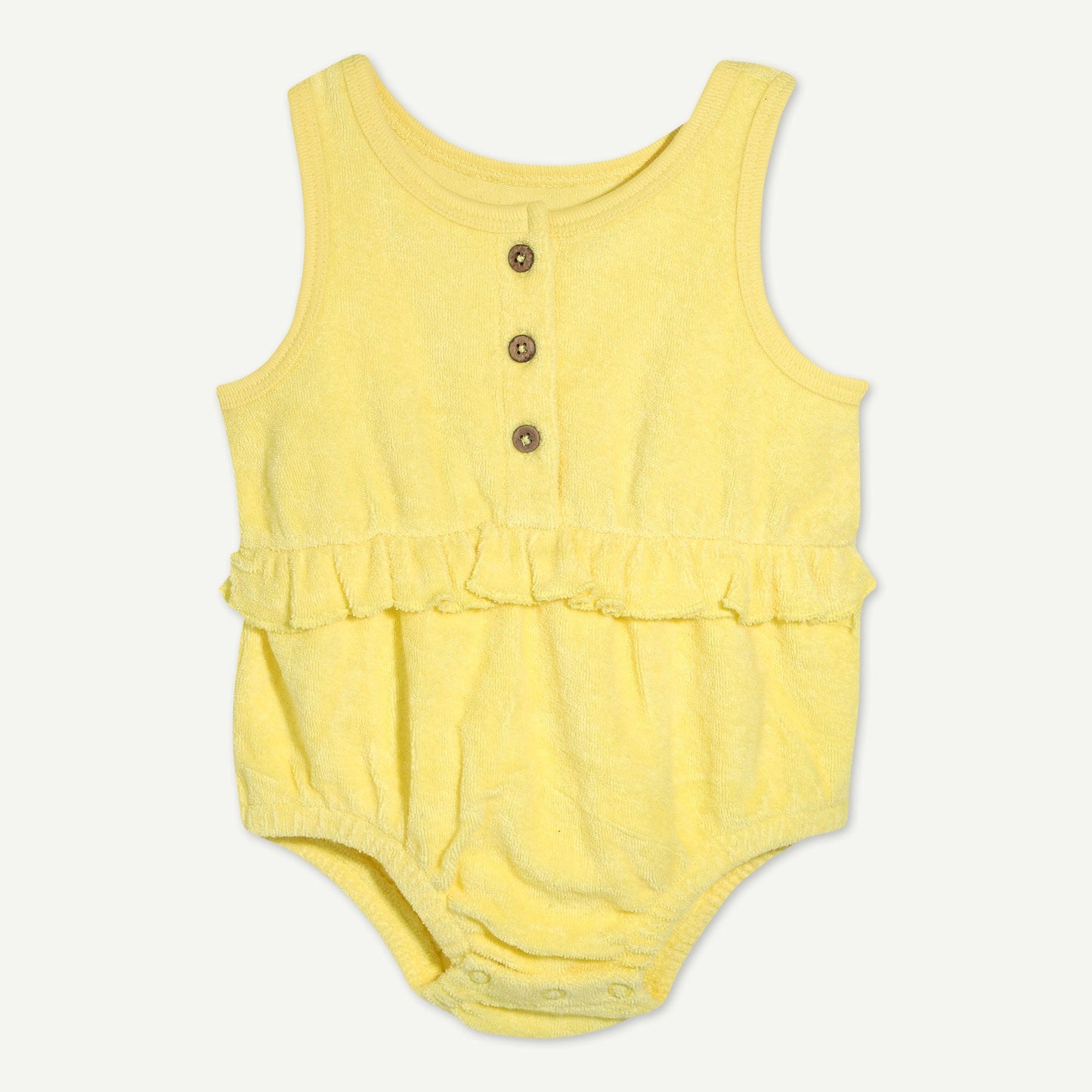 Dreamy Yellow Terry Bubble Bodysuit