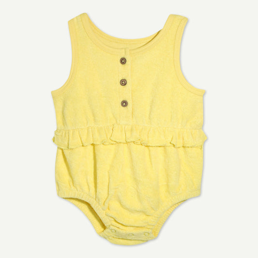 Dreamy Yellow Terry Bubble Bodysuit